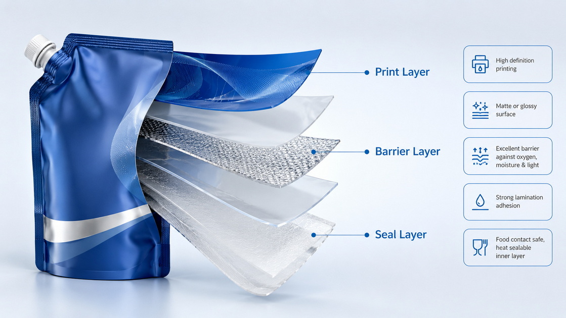 Flexible Packaging Material Structure Flexible Packaging Material Structure