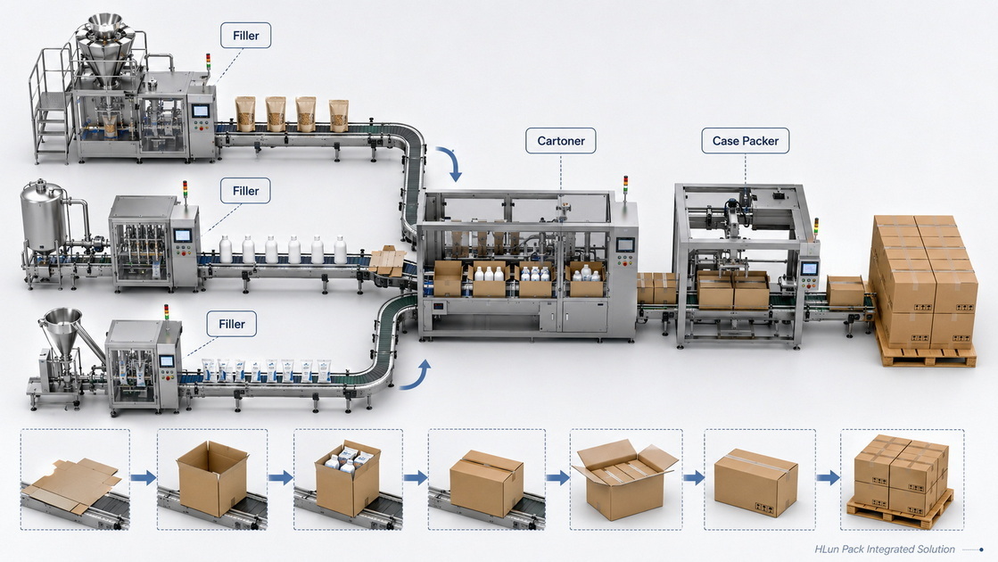Integrated Carton Packaging Line Integrated Carton Packaging Line