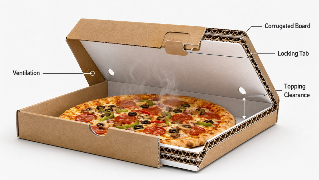 Corrugated Pizza Box Structure Corrugated Pizza Box Structure