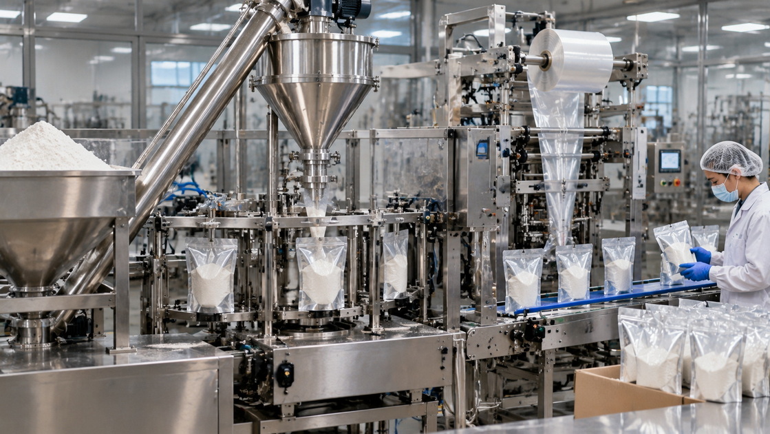 Integrated Powder Pouch Packaging Line Integrated Powder Pouch Packaging Line