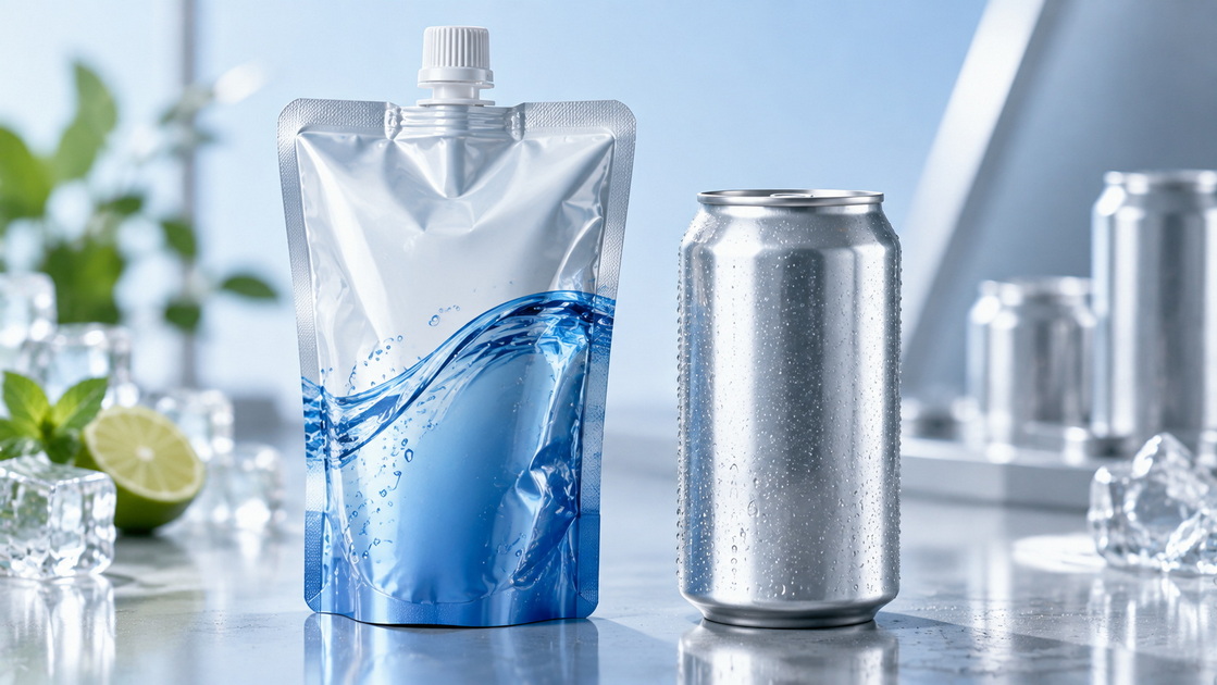 Beverage Spout Pouch And Aluminum Can Comparison Beverage Spout Pouch And Aluminum Can Comparison
