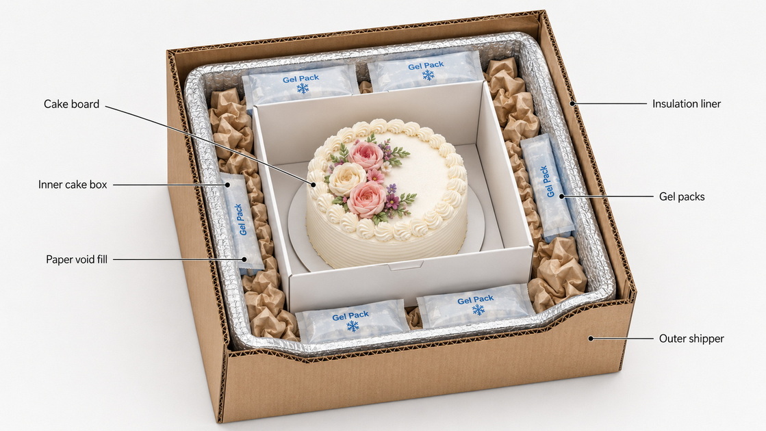 Layered Cake Packaging Diagram Layered Cake Packaging Diagram
