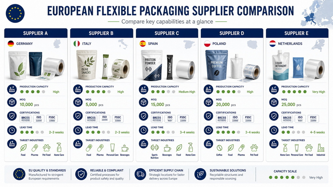 European Packaging Supplier Comparison European Packaging Supplier Comparison