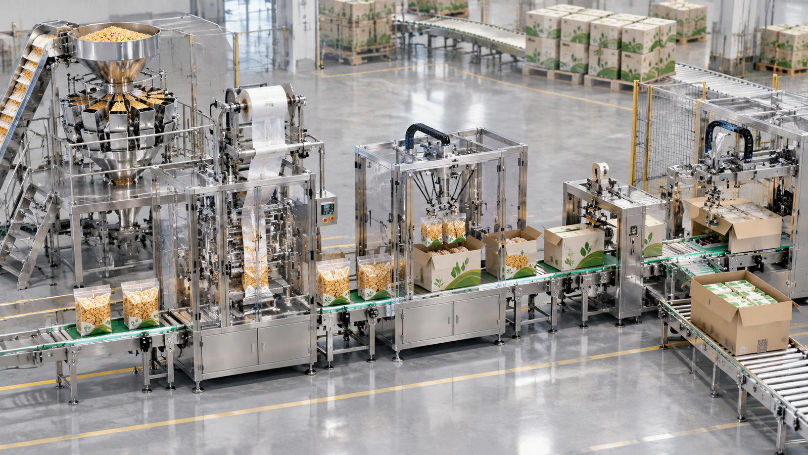 Integrated Cereal Packaging Line Integrated Cereal Packaging Line