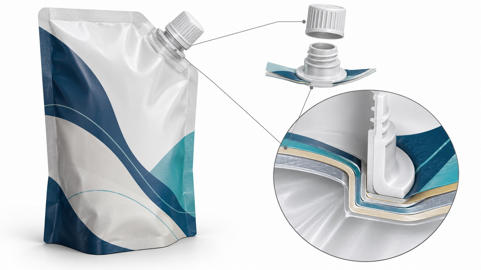Spout Pouch Film And Fitment Structure Spout Pouch Film And Fitment Structure