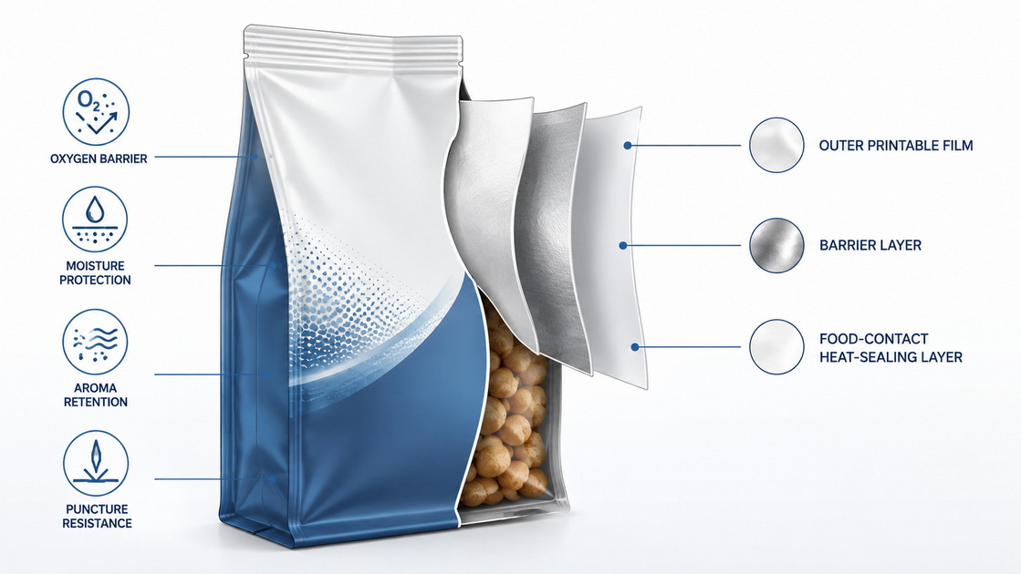 Side Gusset Bag Material Structure Side Gusset Bag Material Structure