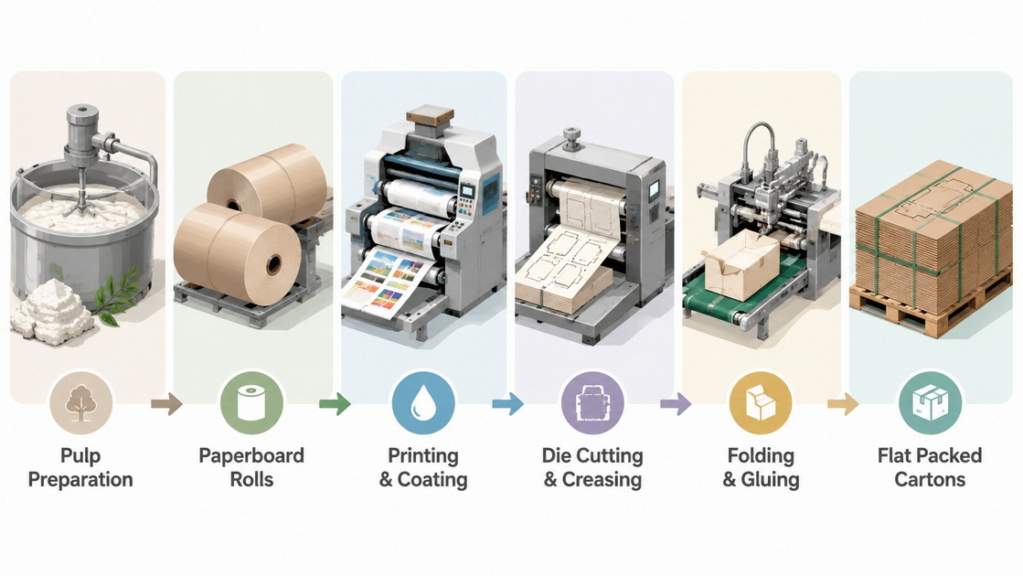 Paperboard Carton Manufacturing Process Paperboard Carton Manufacturing Process