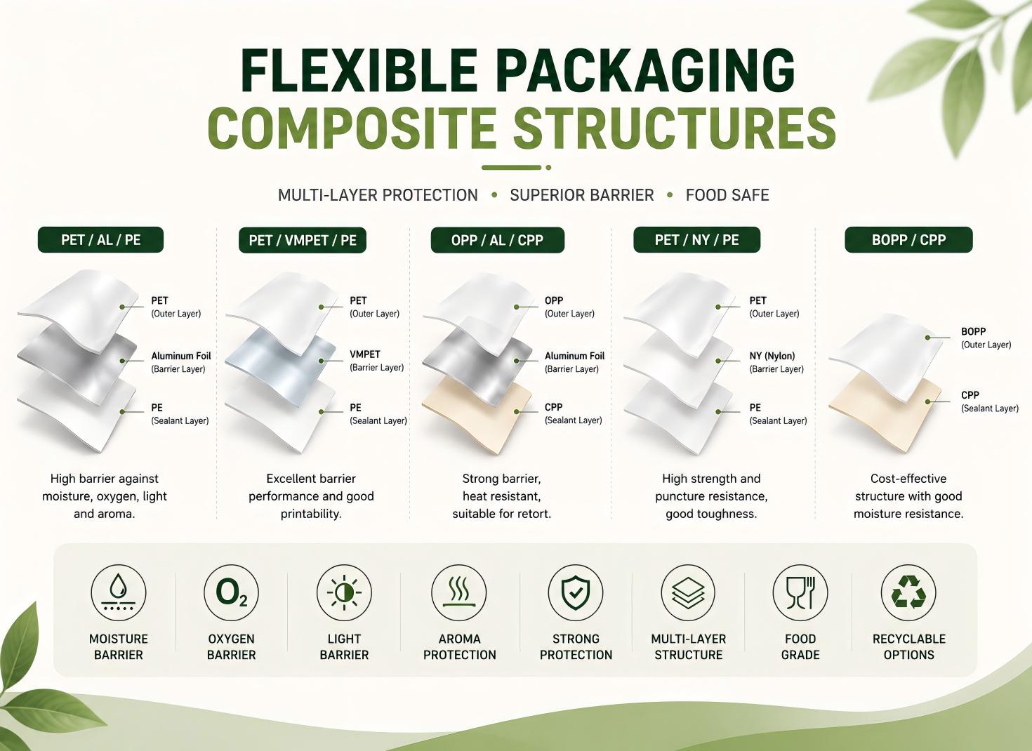 FLEXIBLE PACKAGING COMPOSITE STRUCTURES FLEXIBLE PACKAGING COMPOSITE STRUCTURES