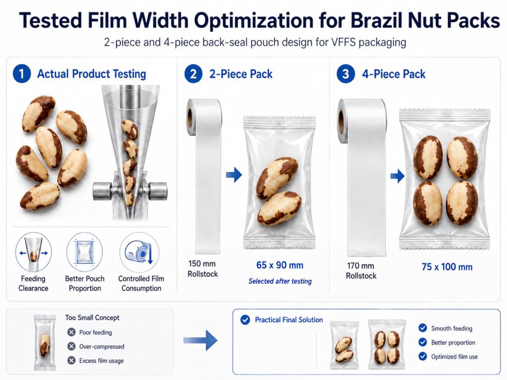 Tested Film Width Optimization for Brazil Nut Packs Tested Film Width Optimization for Brazil Nut Packs
