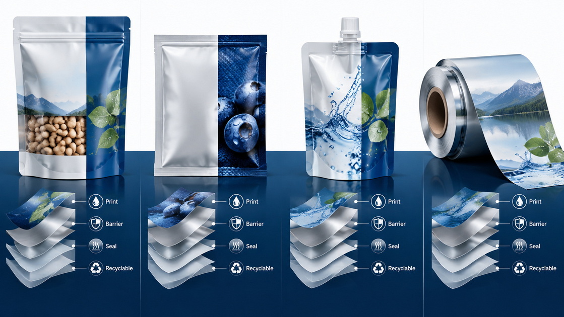 Custom Pouch Material Structure Comparison Custom Pouch Material Structure Comparison
