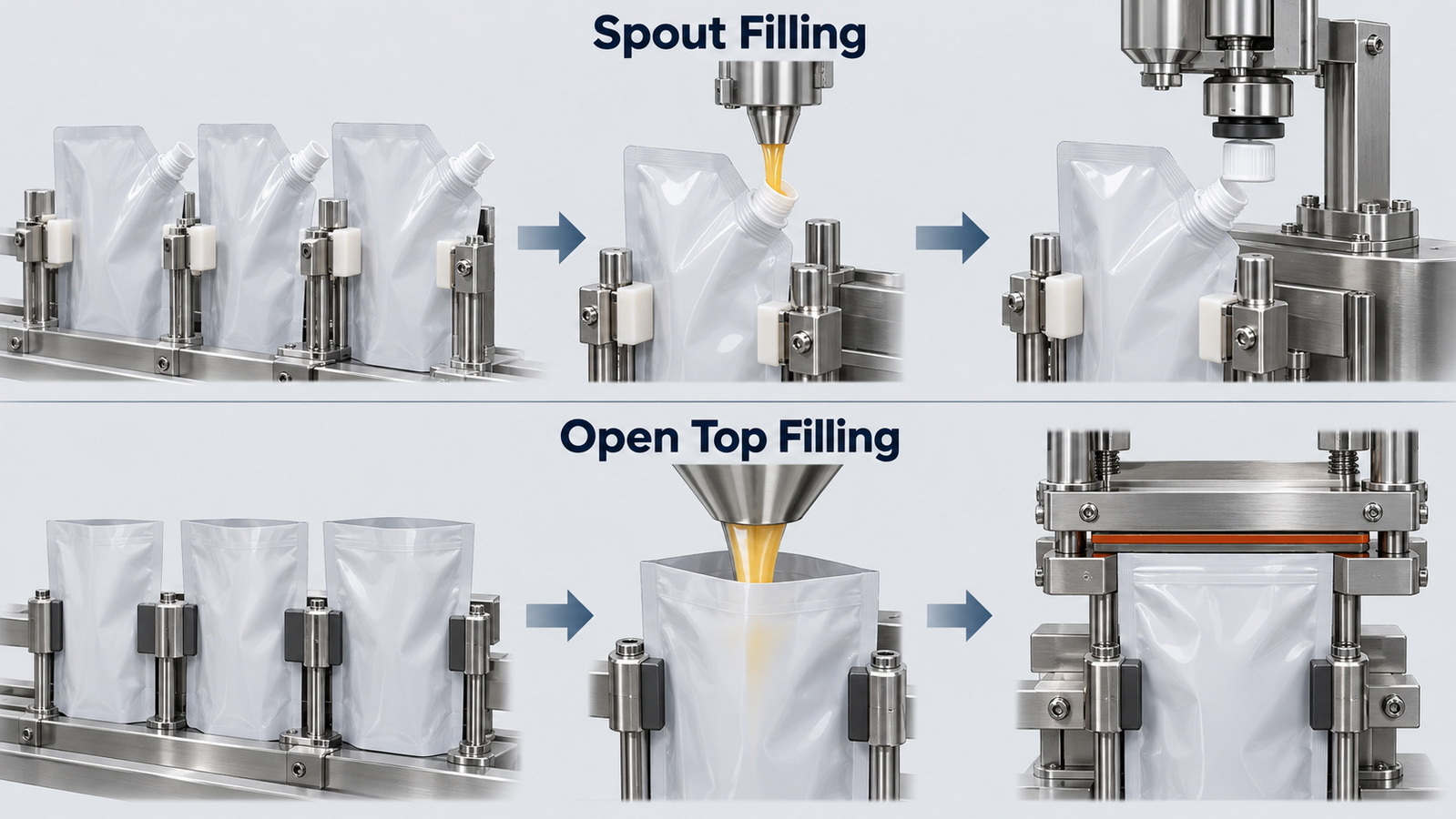 Spouted And Open Top Pouch Filling Processes Spouted And Open Top Pouch Filling Processes