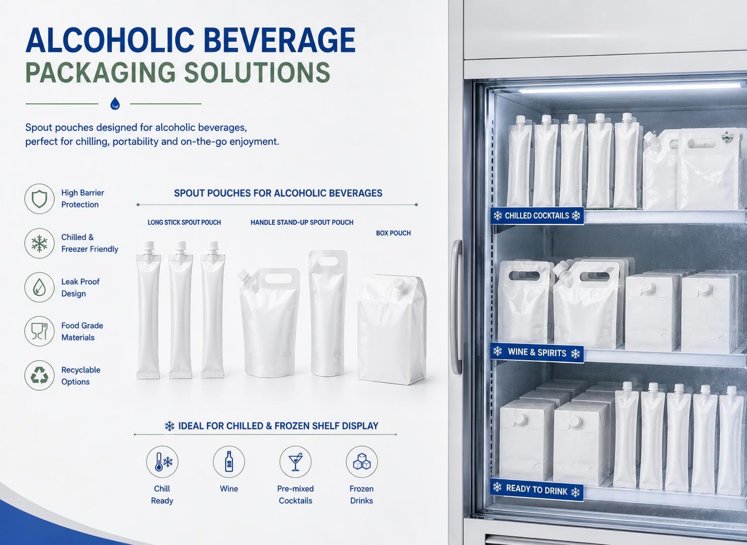 Spout Pouches Designed For Alcoholic Beverages Spout Pouches Designed For Alcoholic Beverages