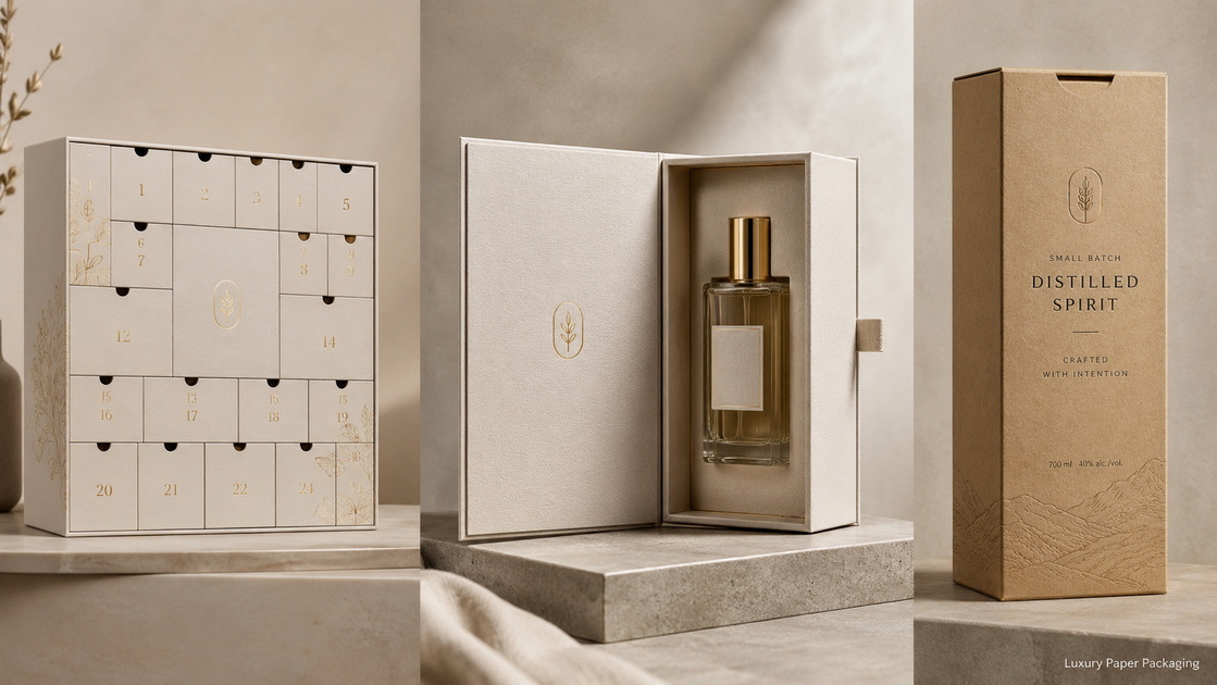 Luxury Paper Packaging Collage Luxury Paper Packaging Collage