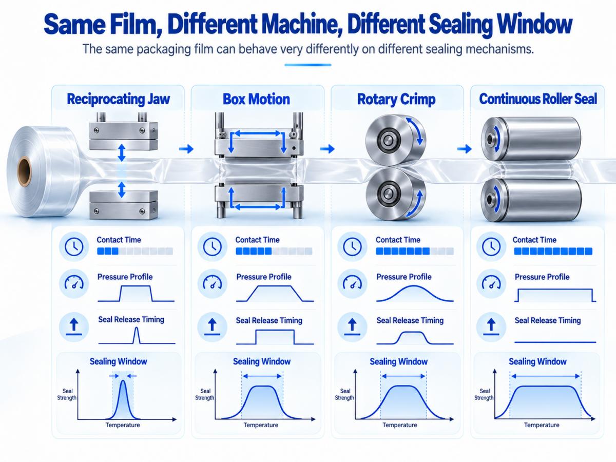 same film different machine sealing window same film different machine sealing window