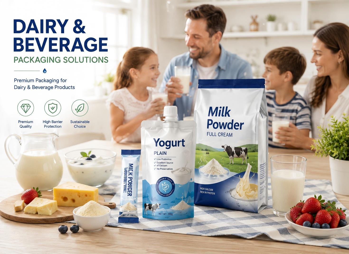 Premium Packaging for Dairy and Beverage Products Premium Packaging for Dairy and Beverage Products