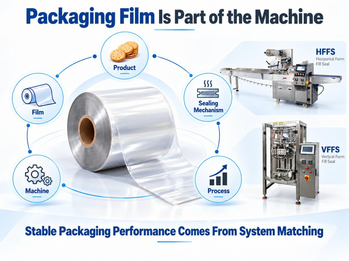 packaging film part of machine system matching packaging film part of machine system matching