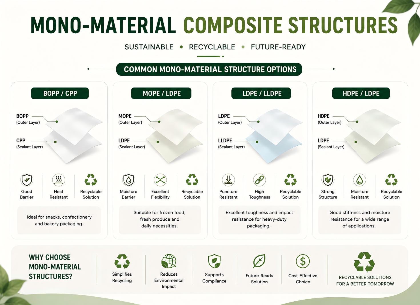 Mono-material composite structure Mono-material composite structure