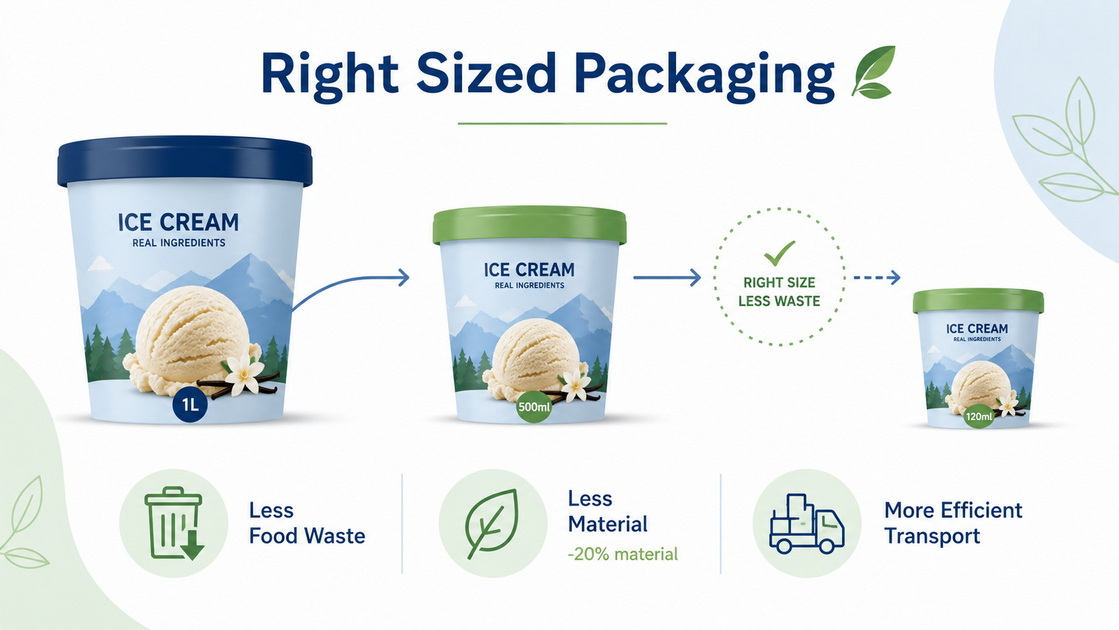 Sustainable Right Sized Ice Cream Packaging Sustainable Right Sized Ice Cream Packaging