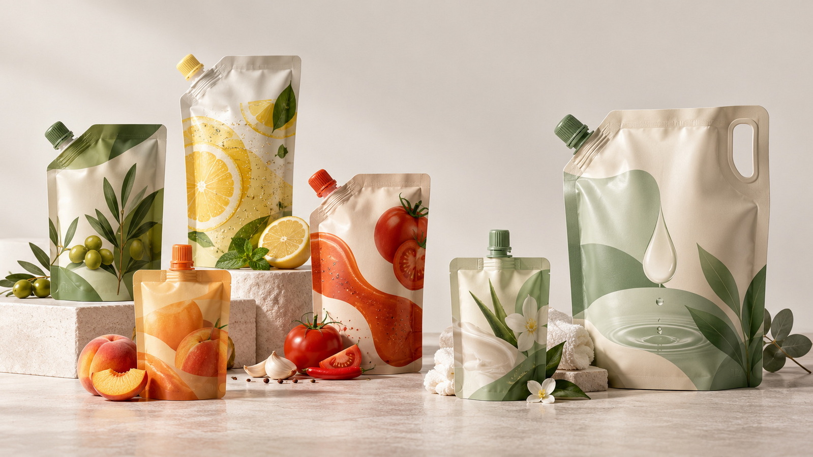 Custom Spout Pouch Packaging Collection Custom Spout Pouch Packaging Collection