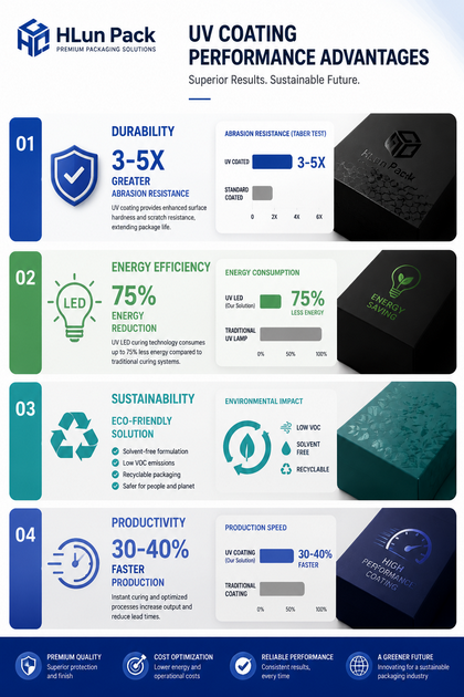 UV Coating Benefits Infographic UV Coating Benefits Infographic
