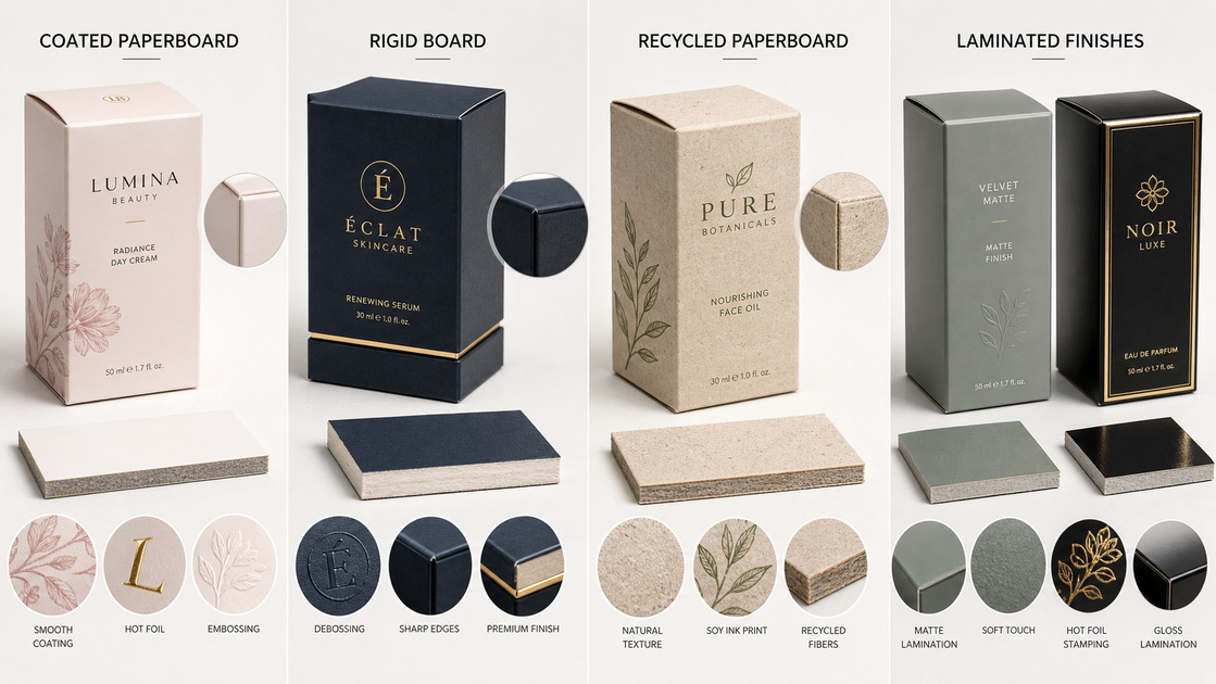 Cosmetics Box Material Comparison Cosmetics Box Material Comparison