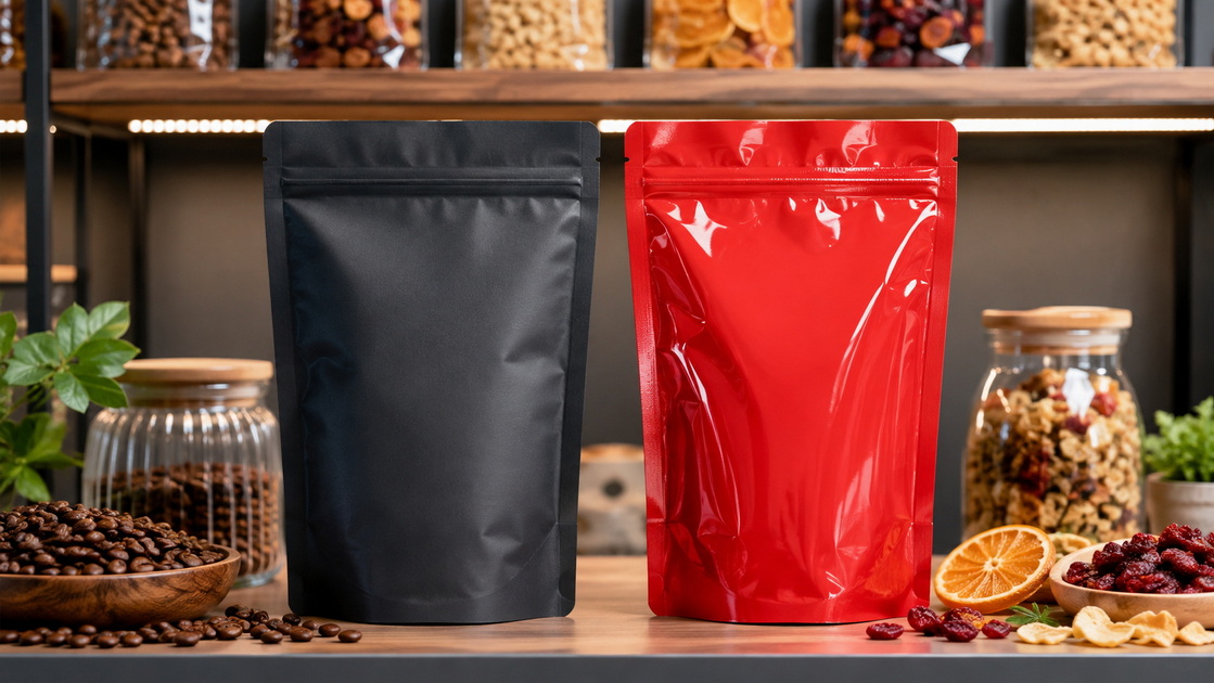 Matte And Glossy Stand Up Pouch Comparison Matte And Glossy Stand Up Pouch Comparison