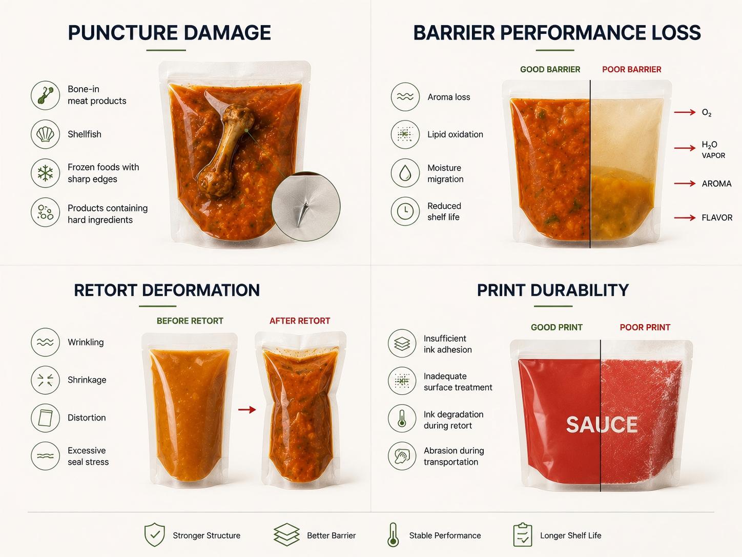 Comparison of Good and Bad Sealed Food Packaging Comparison of Good and Bad Sealed Food Packaging