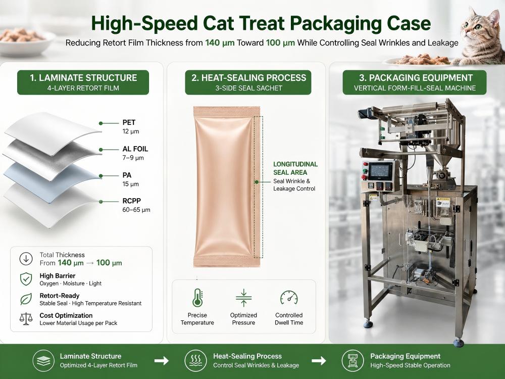 Laminate structure + heat-sealing process + packaging equipment Laminate structure + heat-sealing process + packaging equipment