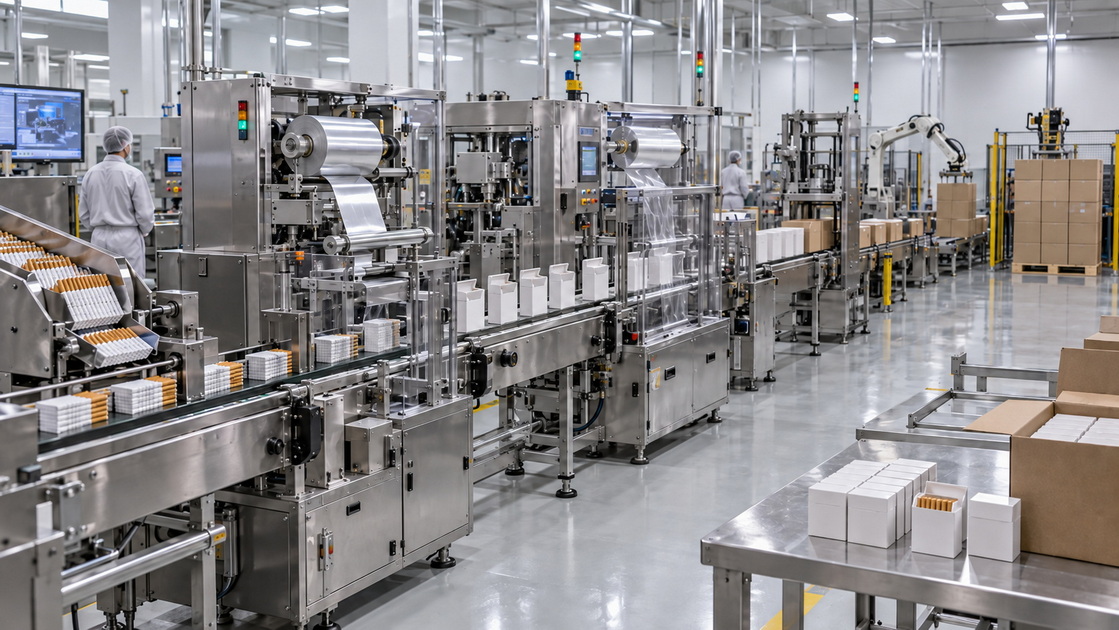 Automated Cigarette Packaging Line Automated Cigarette Packaging Line