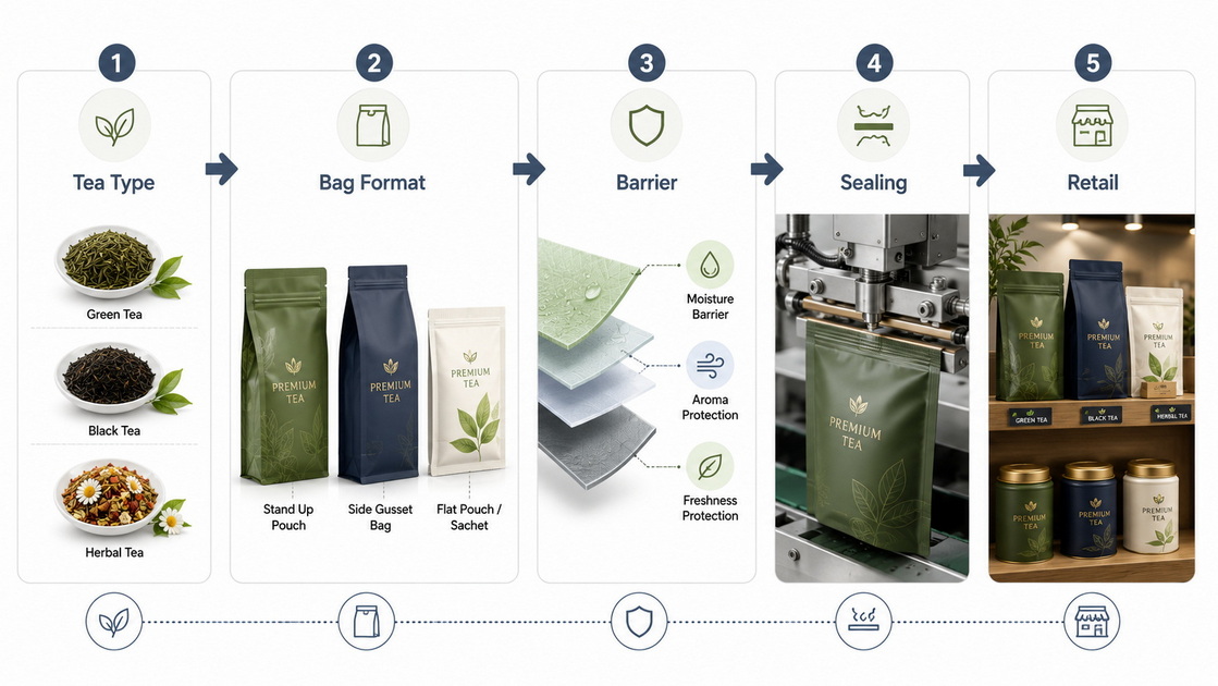 Flexible Tea Packaging Workflow Flexible Tea Packaging Workflow