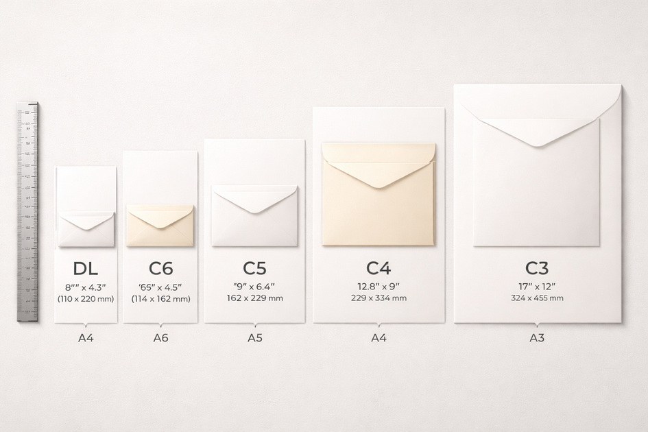 Envelope Size Comparison Chart