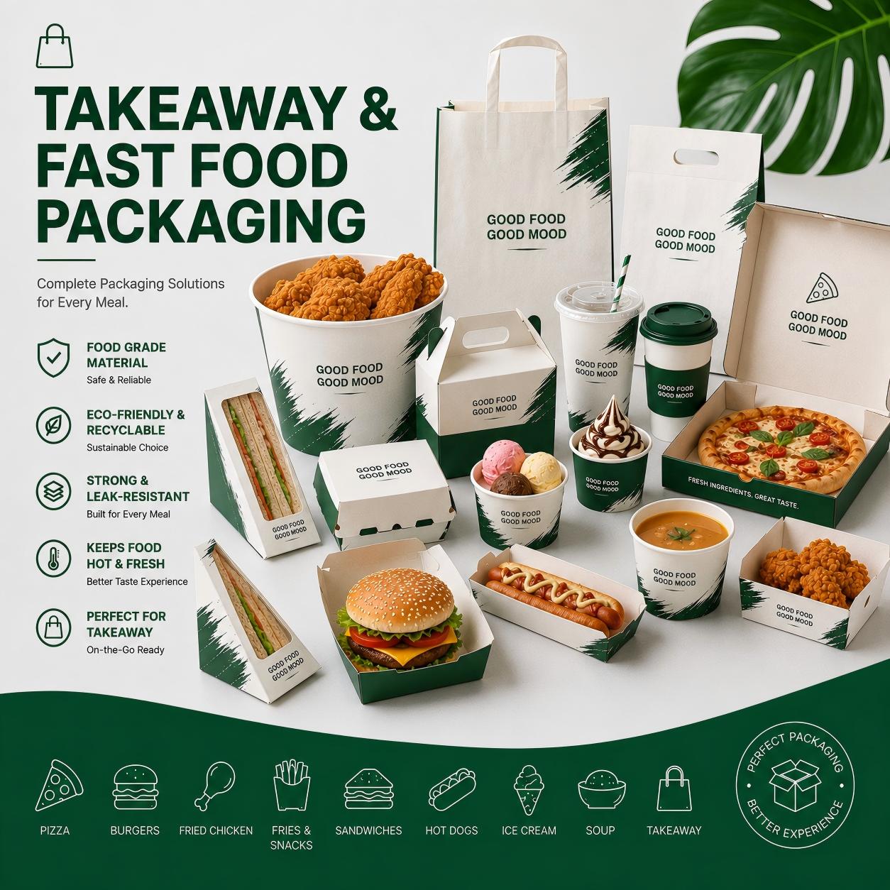 Takeaway and Fast Food Paper Packaging