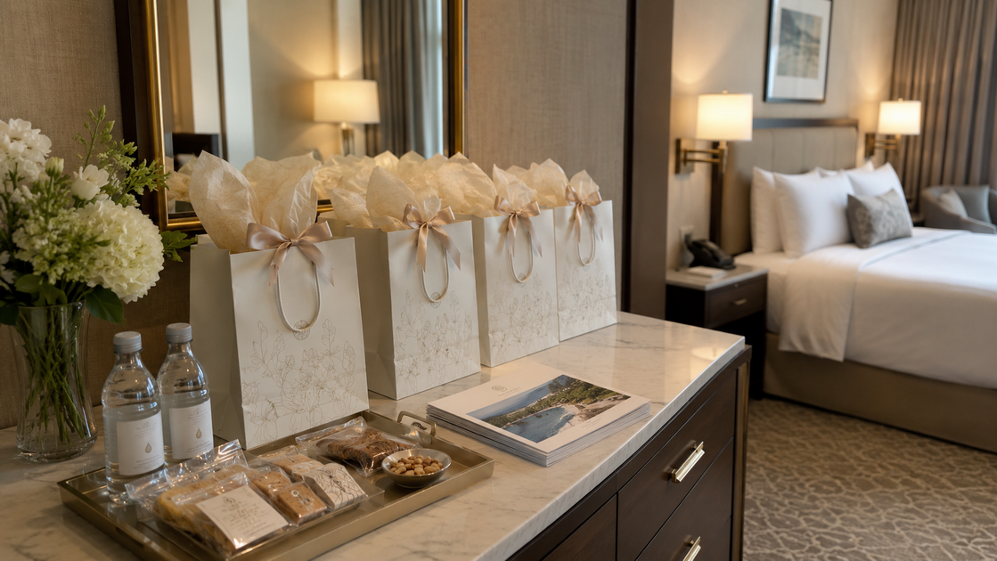 Wedding Welcome Bags At Hotel Room