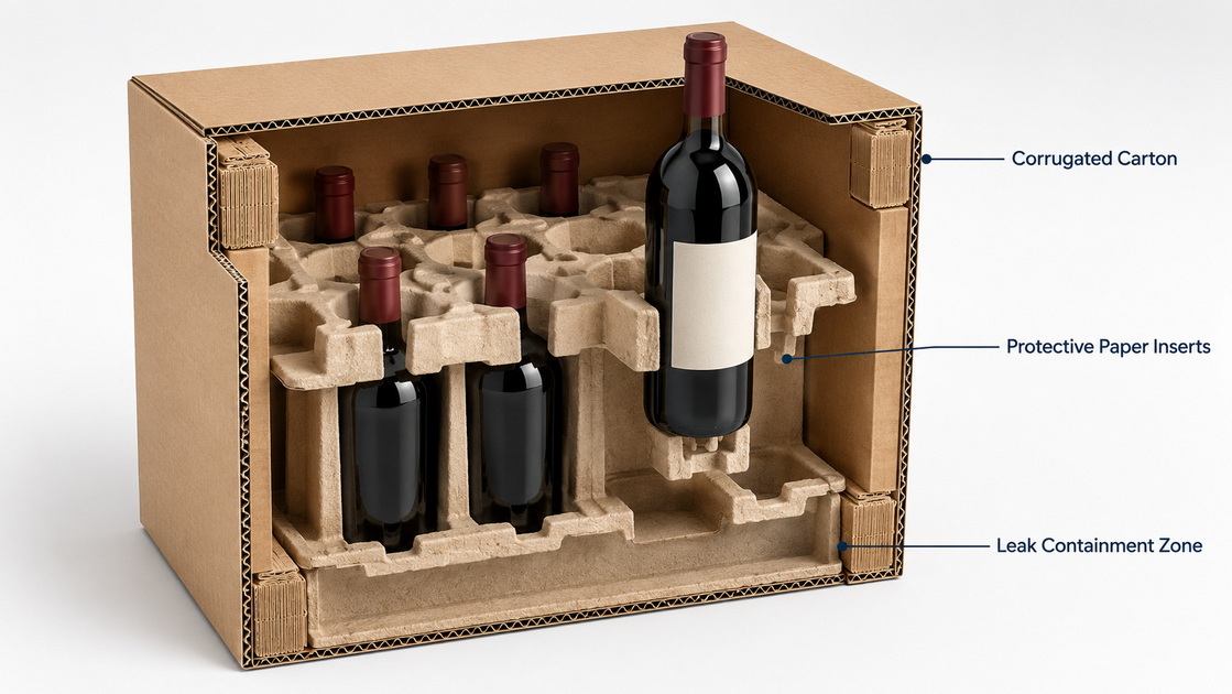 Paper Bottle Shipper Structure