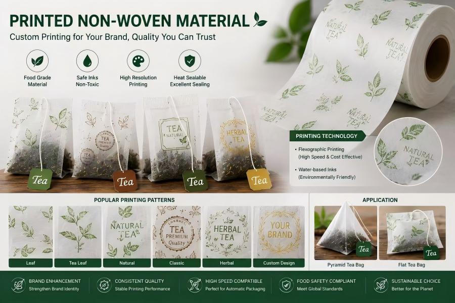 Custom PRINTED NON-WOVEN MATERIAL