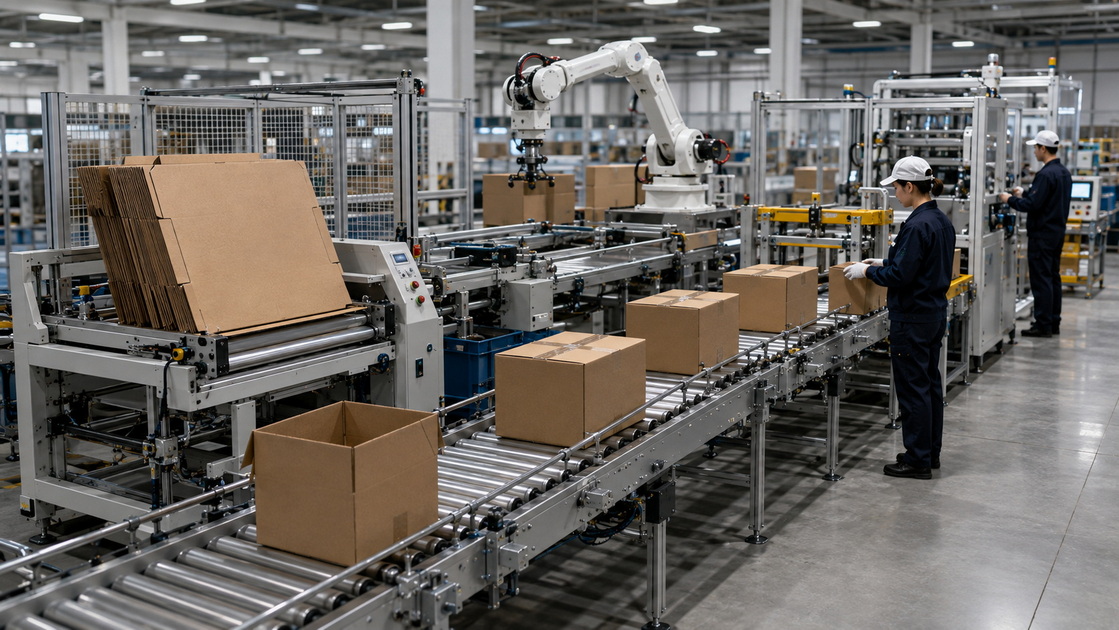Automated Corrugated Packaging Line Automated Corrugated Packaging Line
