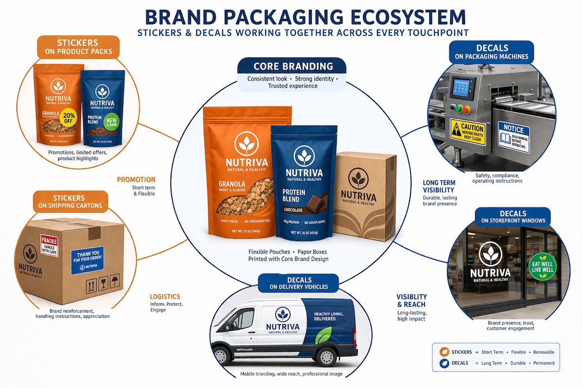 Packaging Ecosystem For Decals And Stickers