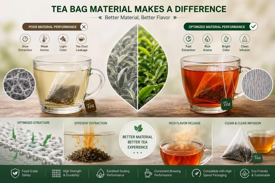 TEA BAG MATERIAL MAKES DIFFERENCE
