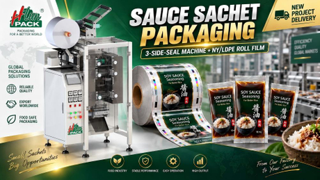 Three-side-seal sauce sachet packaging system with customized NYLDPE roll film.jpg