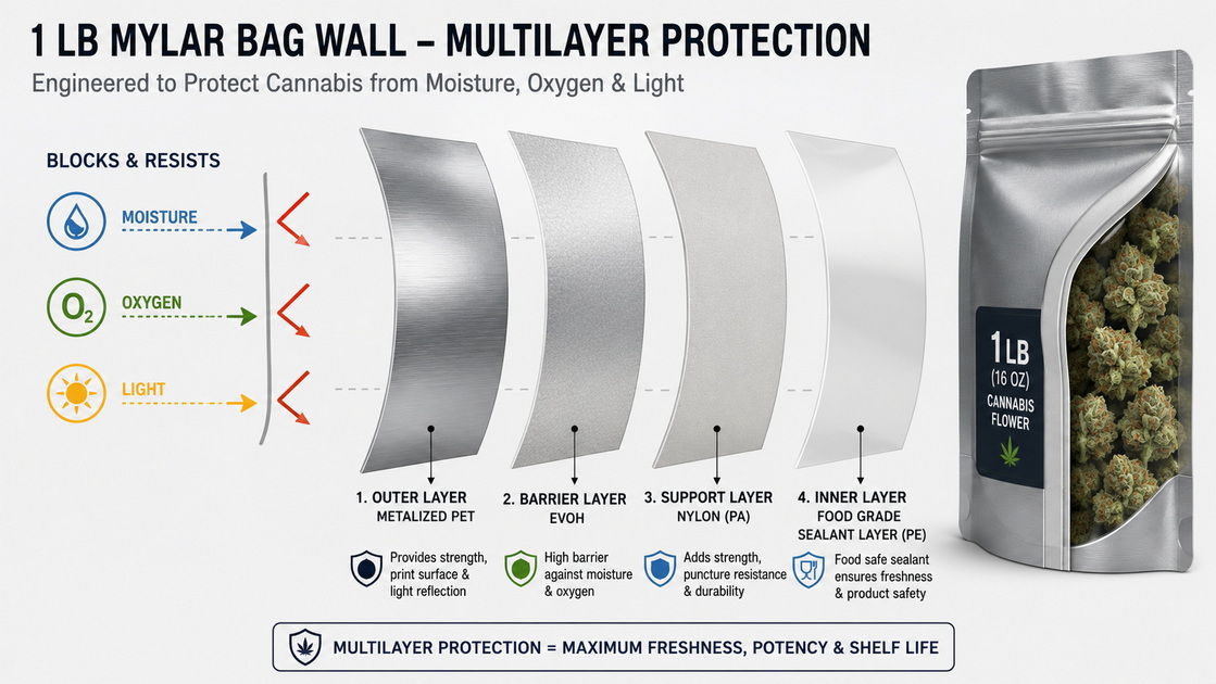 Mylar Bag Layer Structure Diagram