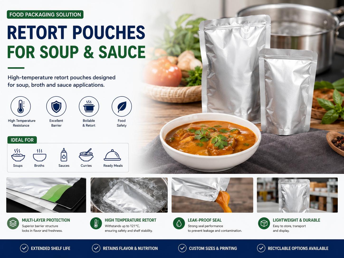 RETORT POUCHES FOR SOUP And SAUCE