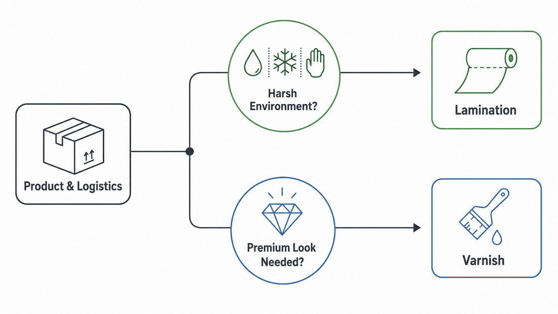 Packaging Finish Decision Flow For Paper Cartons