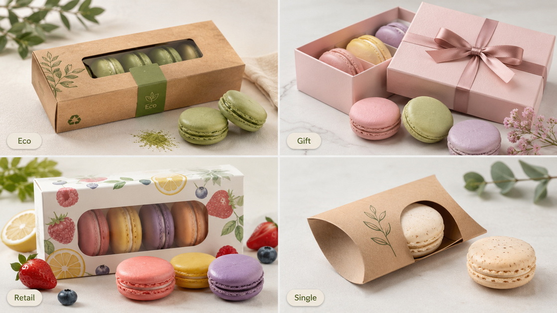 Eco Friendly Macaron Packaging Styles